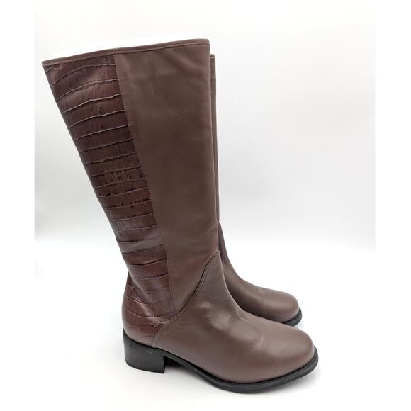 David Tate Superior Waterproof Knee High Boots Women's Brown Size US8.5W EU39 - Picture 3 of 16
